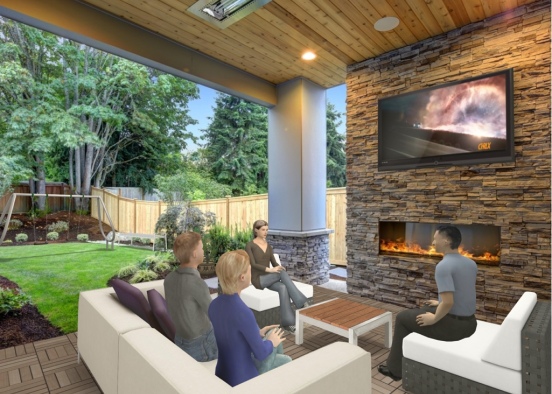 Backyard Hangout Design Rendering
