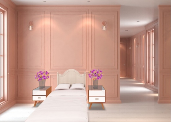 princess bedroom Design Rendering