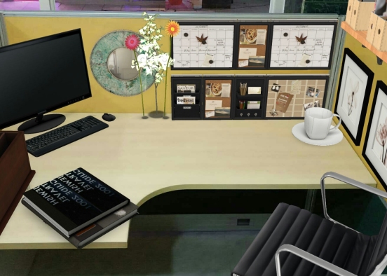 Office desk 2nd options Design Rendering