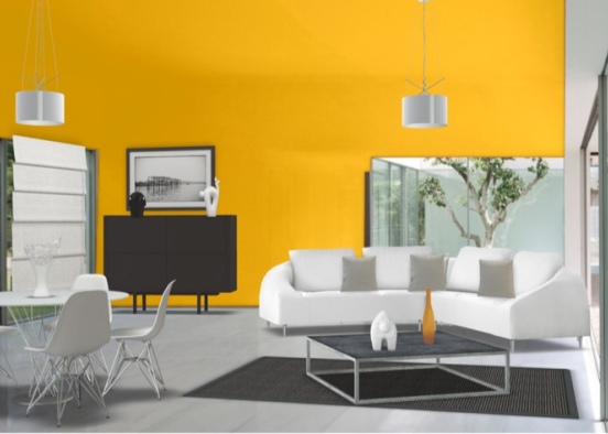 contemporáneo amarillo Design Rendering