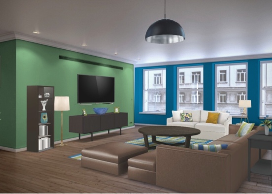 Colourful living room Design Rendering