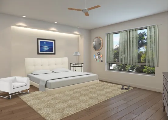 The modern bedroom Design Rendering