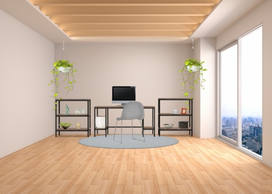 Simple office Design Rendering