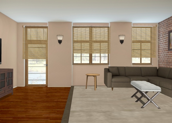 Basements living room Design Rendering