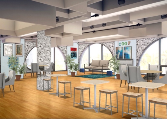 cafeteria moderna  Design Rendering