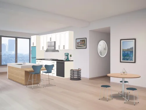teal kitchen