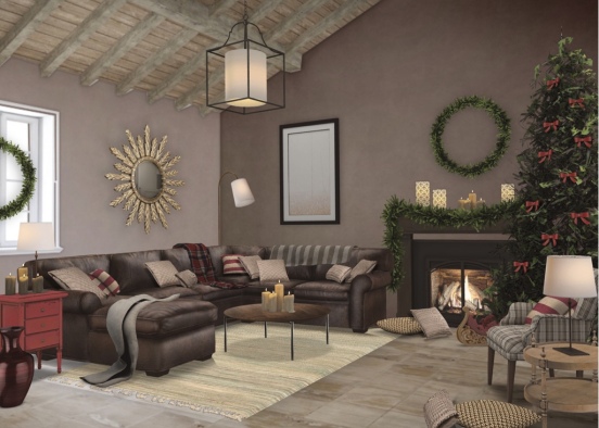 A Cozy Little Christmas - Samuel Mitchell Interiors Design Rendering