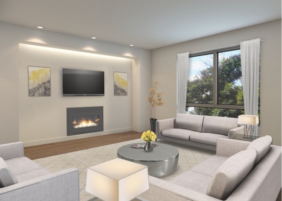 Elegent living room Design Rendering