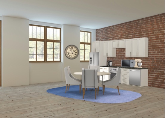 Kitchen and dinning room Design Rendering