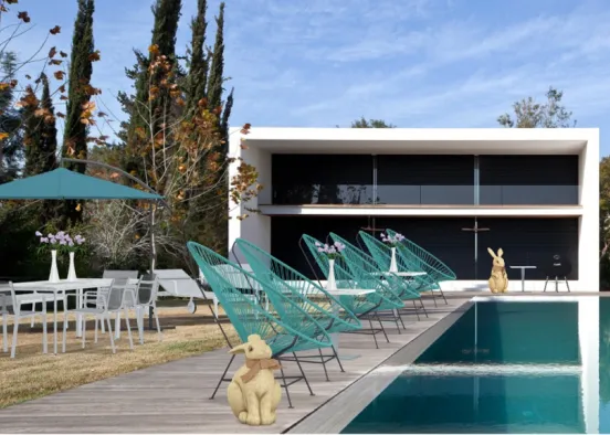 Easter by the pool Design Rendering