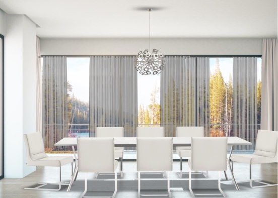 plain dining room  Design Rendering