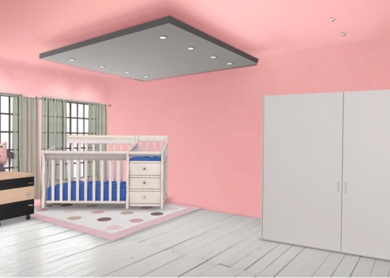 baby girls room  Design Rendering