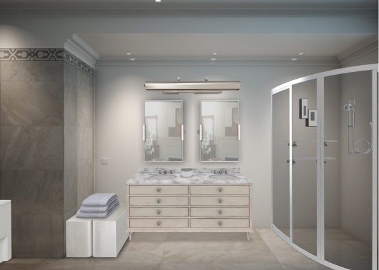 bathroom lighting Design Rendering