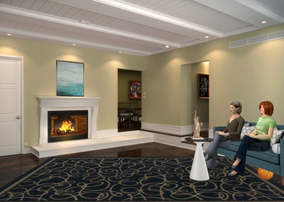 Fireplace  Design Rendering