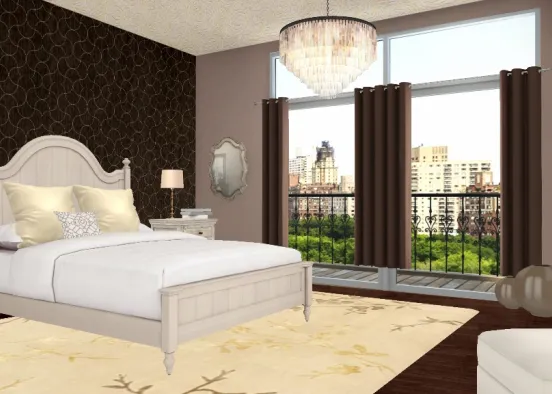 French Bedroom Design Rendering