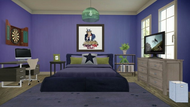 Teen boy bedroom 