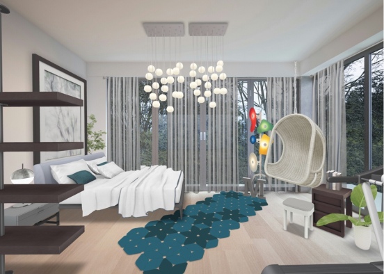 Contemporary bedroom by Denise My Vo Design Rendering