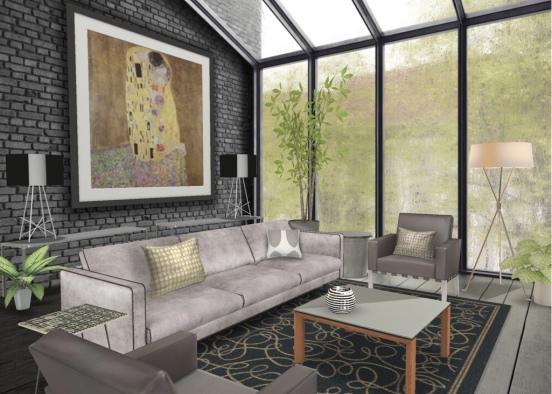 New Modern Living Room Design Rendering