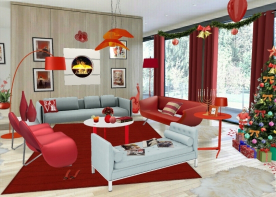 Crveno je boja ljubavi.. Design Rendering