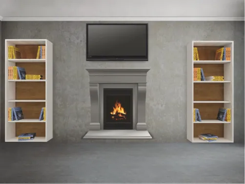 Fireplace wall 