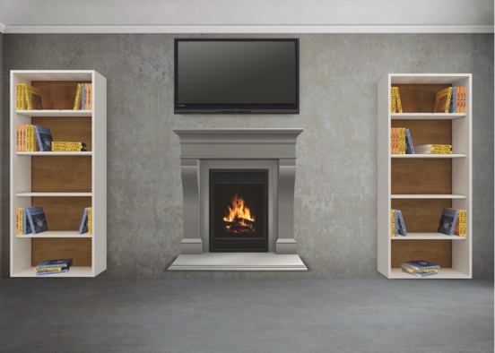 Fireplace wall  Design Rendering