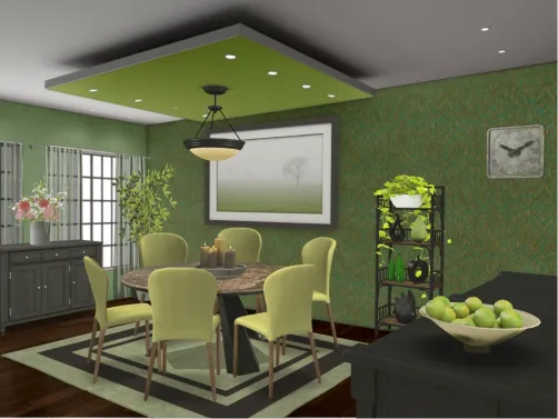Green dining room