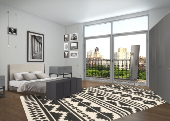 Upstate NY Bedroom Design Rendering