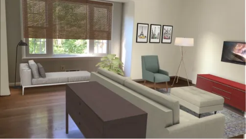 Living room with chaise 1