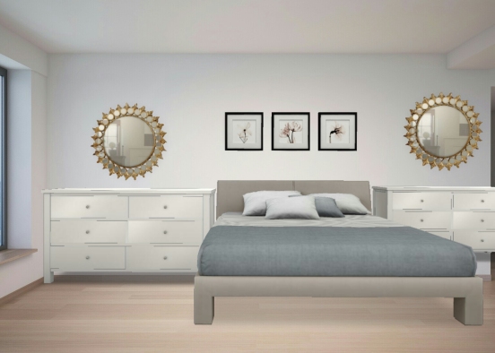 Plain bedroom Design Rendering