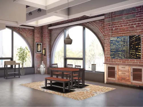 Brick kitchen