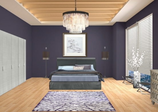 City Bedroom  Design Rendering