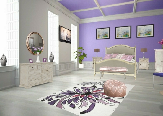 Purple Room Design Rendering