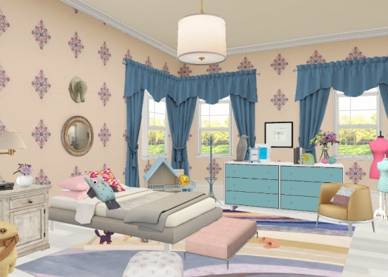 Princess Bedroom Design Rendering