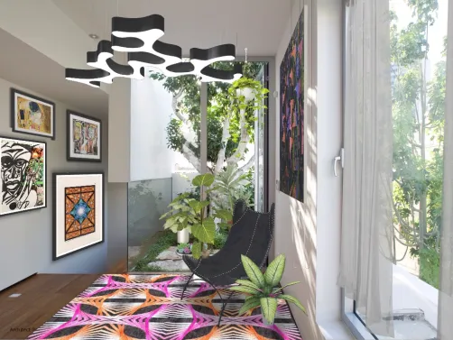 artsy eastern front hallway 