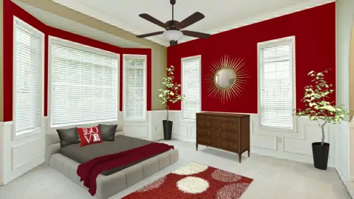Red bedroom
