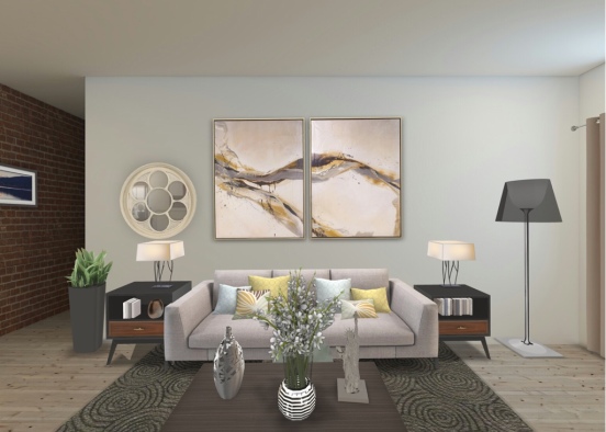 Cozy Livingroom Design Rendering