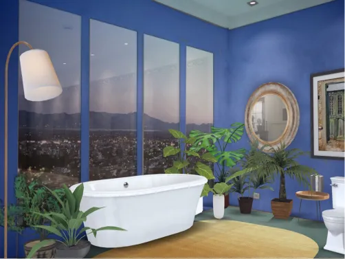 City jungle bathroom 