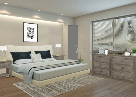 Artsy Orchid bedroom Design Rendering