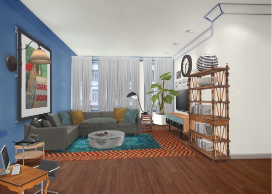 Living room for Mark Atlas Design Rendering