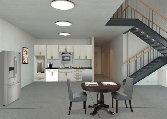 Grey kitchen ⏲️🔪 Design Rendering