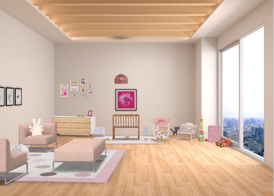 rich baby room Design Rendering