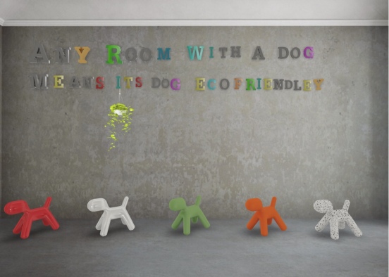 any room with a dog is dog eco-Friendly  Design Rendering