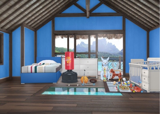 big brother and baby brothers room  Design Rendering