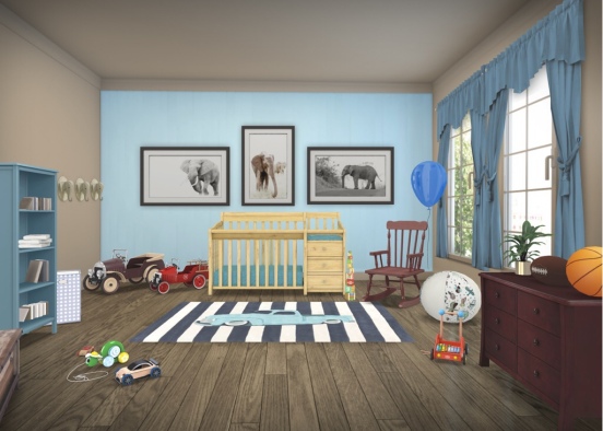 baby boys bedroom  Design Rendering