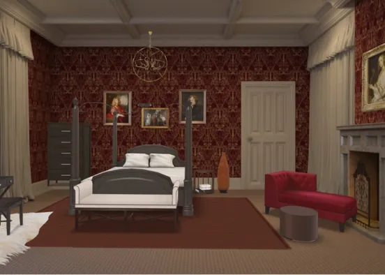A Guest room on the Palace  Design Rendering
