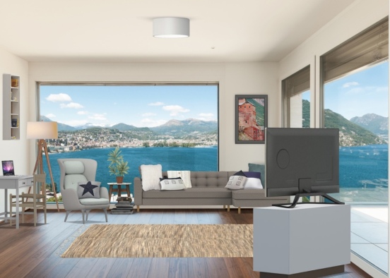 Spanish Riveria Living Room Design Rendering