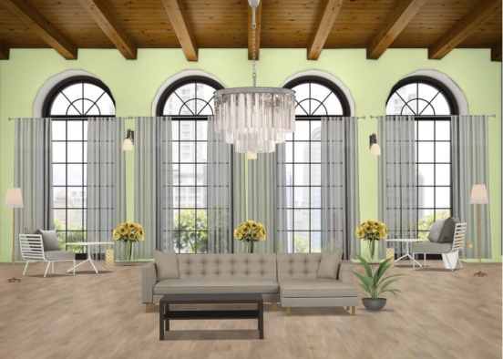 an elegant living room Design Rendering