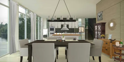 Large kitchen dining
