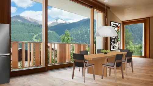Dining room with a view