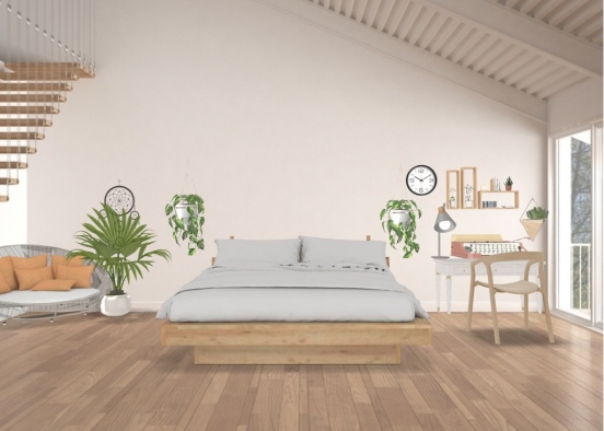 natural bedroom  Design Rendering